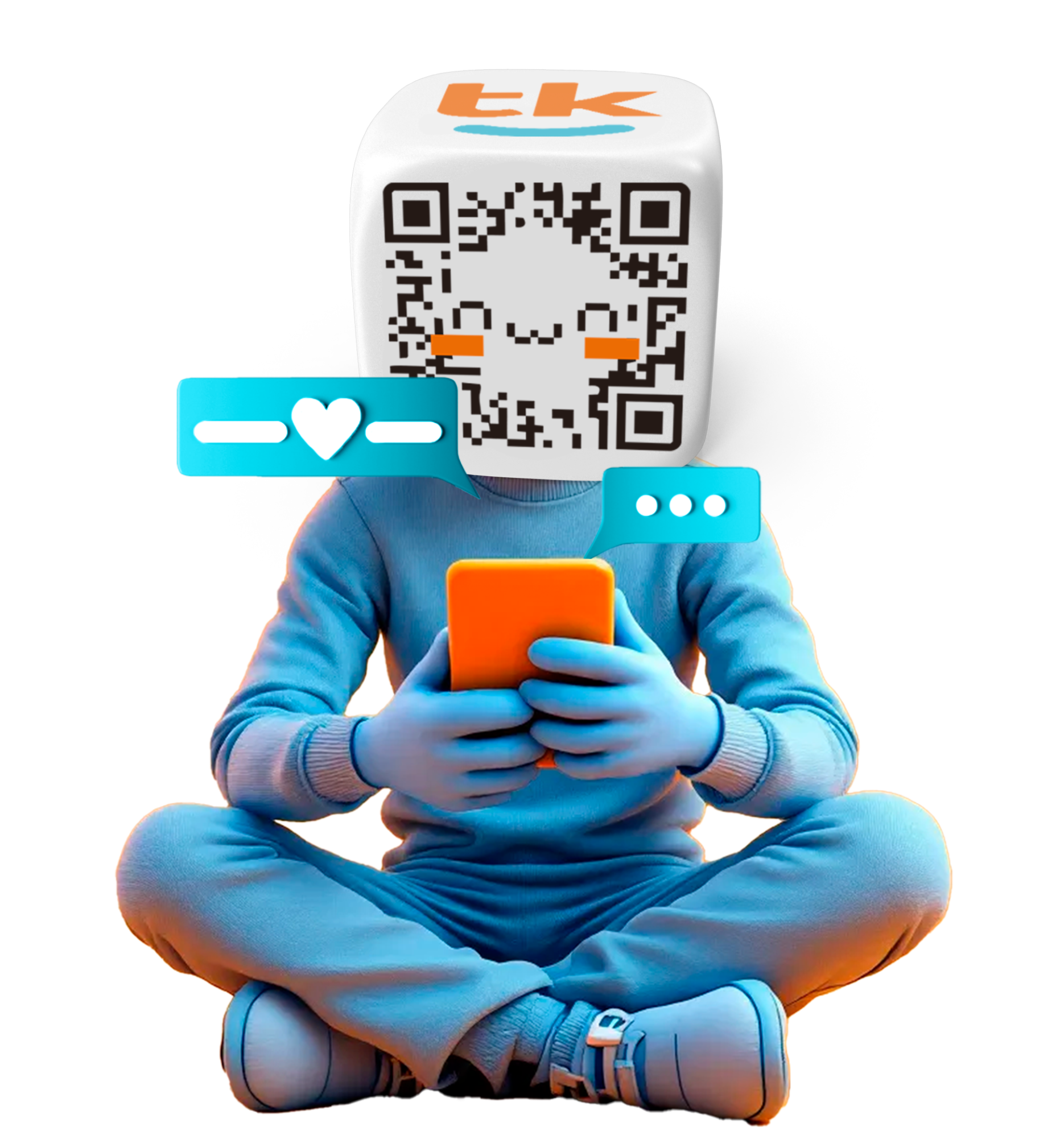 Persona con QR de Entel